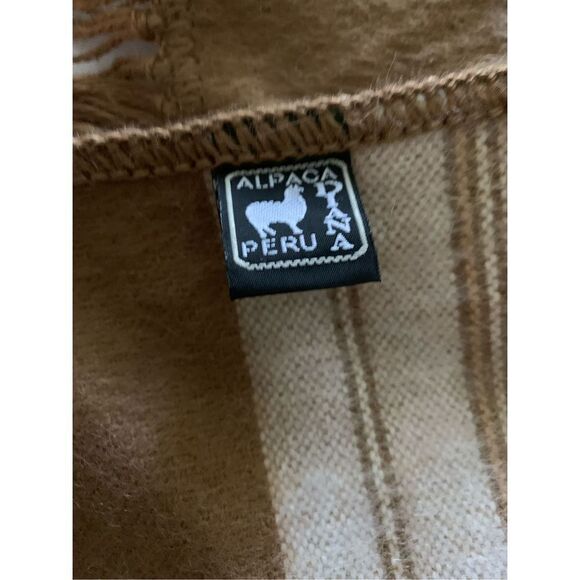 Alpaca Diana Peruvian brown scarf - Picture 3 of 3